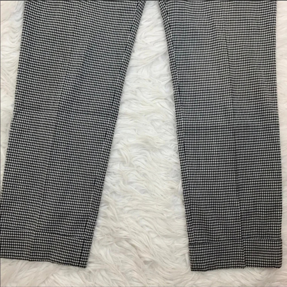 NWOT Prada Check Print Gabardine Wool Trouser Black and White Designer Women 10 - Picture 3 of 15